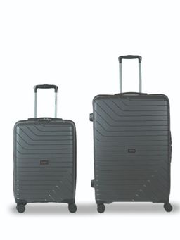 CARRIALL - Groove Set of 2 Polypropylene Grey Trolley Bags (55Cm, 65Cm) with 8 Wheels