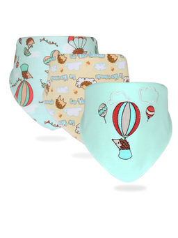 Little Surprise Box - Hedgehog Print Snap Button Closure Bibs (Pack Of 3) (0-24 Months)