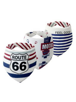 Little Surprise Box - Sports Print Snap Button Closure Bibs (Pack Of 3) (0-24 Months)