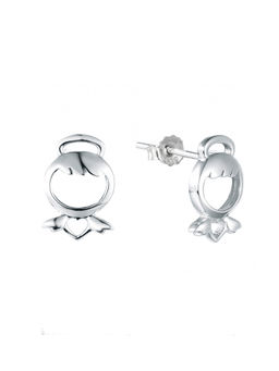 Ornate Jewels - 925 Sterling Silver Elegant Fish Design Stud Earrings for Women Girls One Size