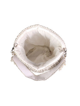 SWISNI - Silver Color Glitter Potli For Womens