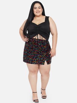 Martini - Velvet Curve Plus Size Multi Sequin Mini Skirt