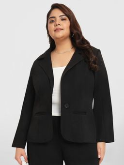 Martini - Black Plus Size Tailored Fit Curve Blazer