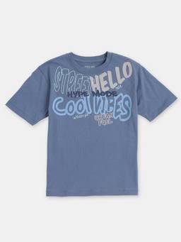 Jockey - Ab23 Boys Super Combed Cotton Graphic Printed T-Shirt-Blue