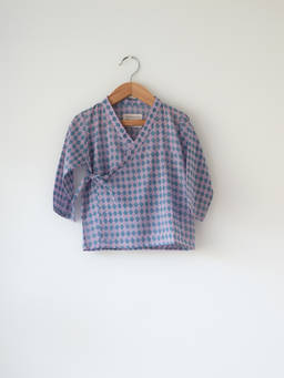 Love the world today - Saaz Purple Rhombus Infant Angrakha Kurta