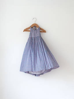 Love the world today - Saaz Purple Print Halter Dress