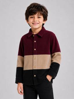 AWW HUNNIE - Corduroy Full Sleeves Pocket Shirt - Multi-Color
