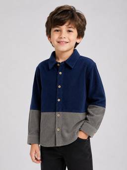 AWW HUNNIE - Corduroy Full Sleeves Pocket Shirt - Multi-Color
