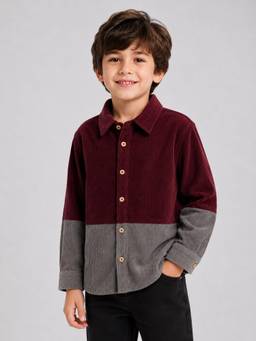 AWW HUNNIE - Corduroy Full Sleeves Pocket Shirt - Multi-Color