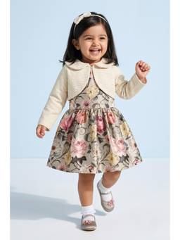 TINY GIRL - Tressel Sleeveless Floral Printed Dress With Jacket