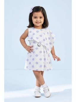 TINY GIRL - Tressel Sleeveless Polka Dot Printed Dress