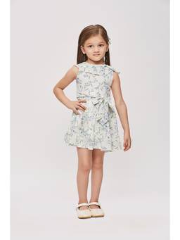 TINY GIRL - Tressel Sleeveless Floral Printed Dress With Belt
