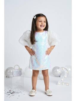 TINY GIRL - Tressel Balloon Sleeves Sequin Detail Dress
