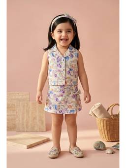 TINY GIRL - Tressel Sleeveless Floral Printed Top And Skirt