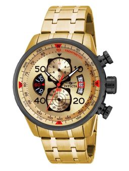 Invicta - Aviator Quartz Gold Dial Analog Watch For Men - 17205 (M)