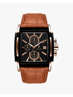 Sylvi - DOMINATOR Black Square Dial Chronograph mens watch