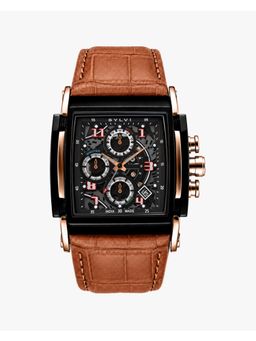 Sylvi - DOMINATOR Black Square Dial Chronograph mens watch
