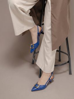 Vizzano - Kitten Ankle Strap Sandal Heels Blue