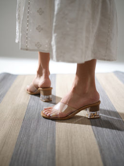 ERIDANI - Jacky Beige Transparent Heels