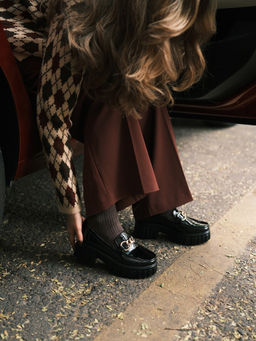 ERIDANI - Felixa Embellished Chunky Loafer Heels