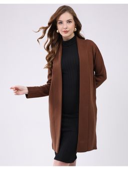 Monte Carlo - Brown Women Full Sleeve Cardigan