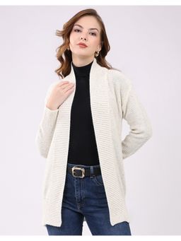 Monte Carlo - Off White Women Full Sleeve Cardigan
