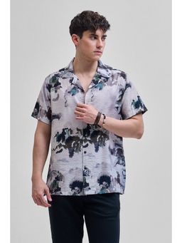 Snitch - Multi-Color Printed Half Sleeves Boxy Casual Shirt for Men
