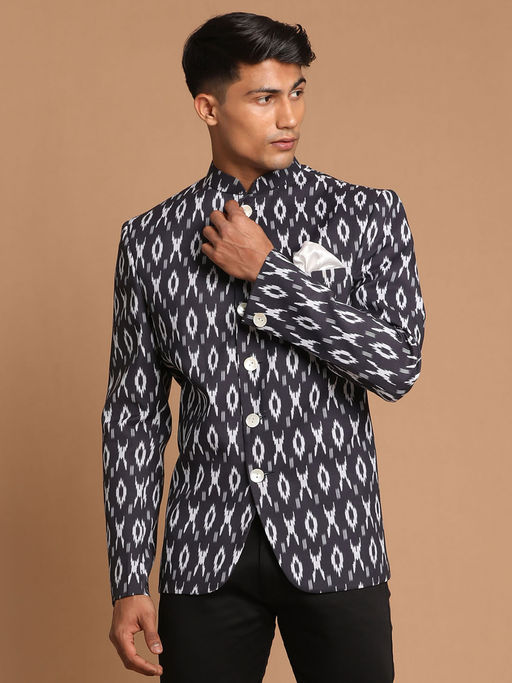 Vastramay Men's Black Jodhpuri