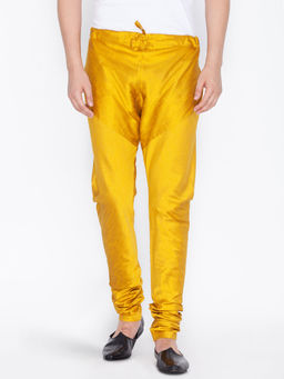 Vastramay - Men's Mustard Silk Blend Churidar