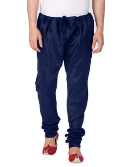 Vastramay - Men's Blue Silk Blend Churidar