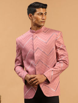 Vastramay - Men's Onion Pink Viscose Jodhpuri