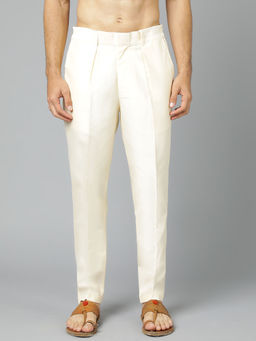 Vastramay - Men's Cream Viscose Pant Style Pyjama