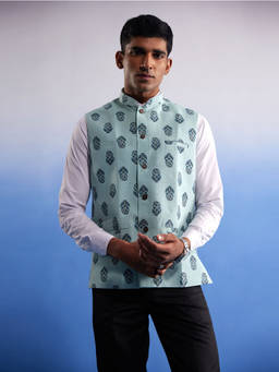 Vastramay - Men's Mehndi - Nehru Jacket