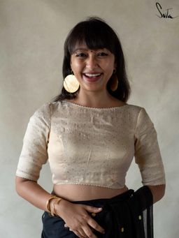 Suta - Women Woven Lace Work Stitched Blouse
