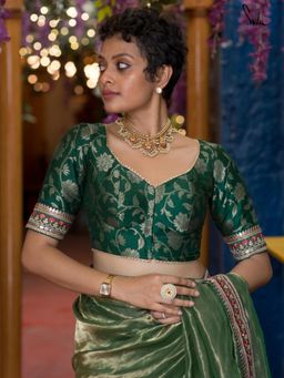 Suta - Women Floral Woven Stitched Blouse