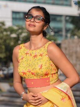 Suta - Women Floral Printed Stitched Blouse