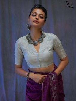 Suta - Women Solid Plain Stitched Blouse