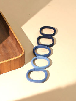 Pipa Bella by Nykaa Fashion - Shades of Blue Hair Tie Set of 5