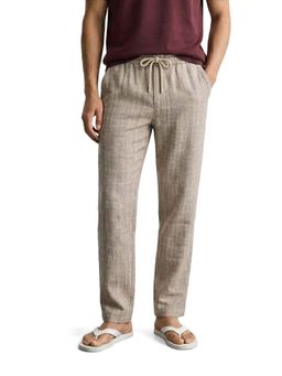 The Indian Garage Co - Men Relaxed Fit Solid Mid-Rise Brown Trouser