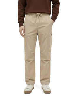 The Indian Garage Co - Men Relaxed Fit Solid Mid-Rise Beige Cargo