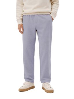 The Indian Garage Co - Men Relaxed Fit Textured Mid-Rise Grey Trouser