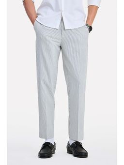 Snitch - Grey Stripes Relaxed Casual Trouser