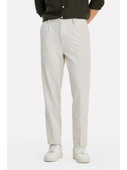 Snitch - Tan Stripes Relaxed Casual Trouser