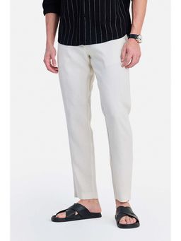 Snitch - Cream Washed Regular Trouser