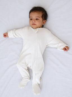 Cocoon Care - Solid Full Sleeve Foodet Baby Romper
