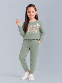 PLUM TREE - Girls Premium Soft Cotton Full sleeve T-shirt & joggers