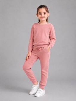 PLUM TREE - Girls Premium Soft Cotton Full sleeve T-shirt & joggers