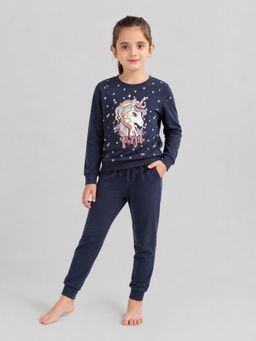 PLUM TREE - Girls Premium Soft Cotton Full sleeve T-shirt & joggers