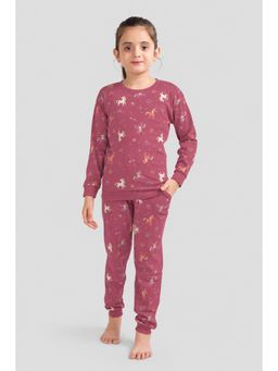 PLUM TREE - Girls Premium Soft Cotton Full sleeve T-shirt and jogger pant clothing set