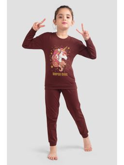 PLUM TREE - Girls Premium Soft Cotton Full sleeve T-shirt and jogger pant clothing set